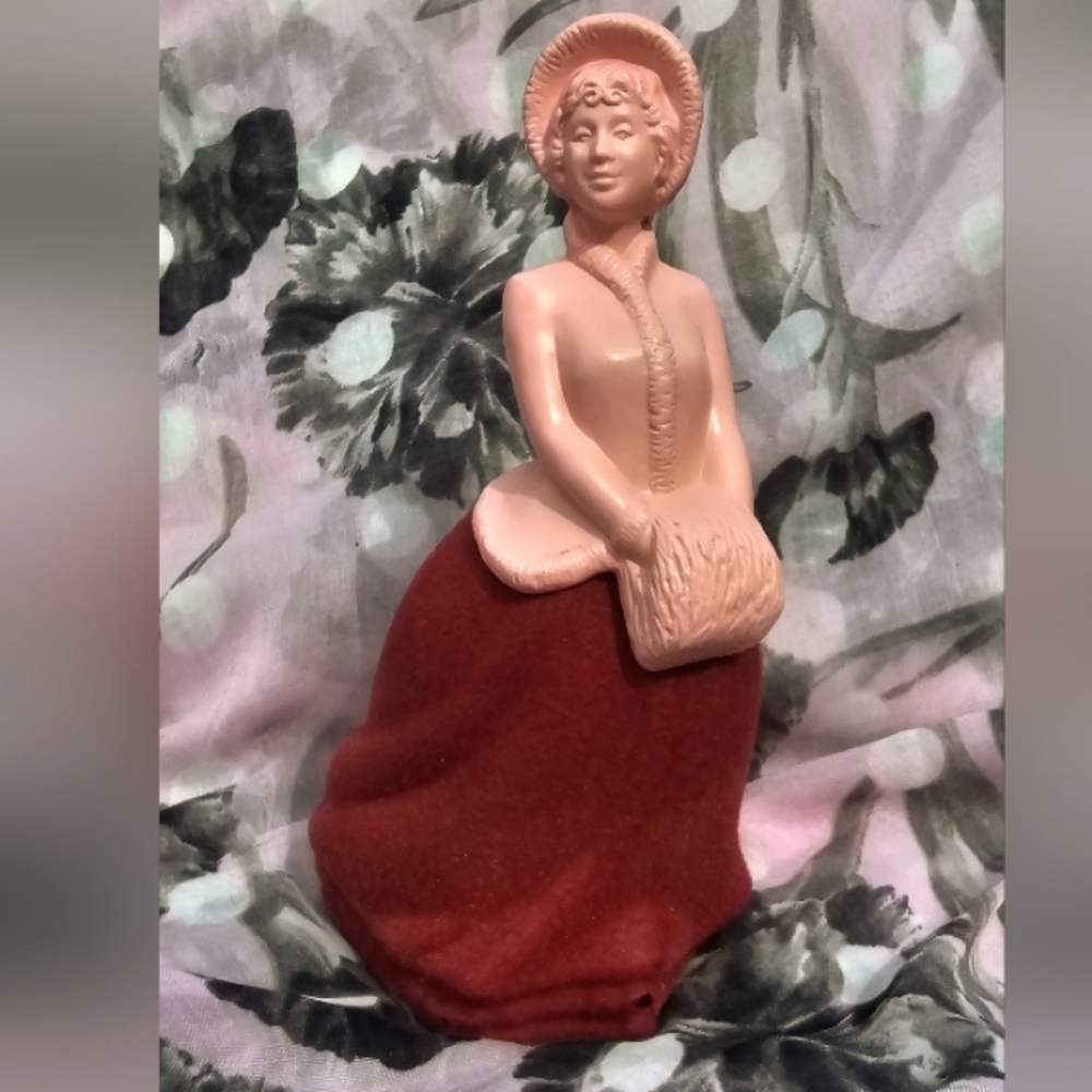 Avon Vintage Figurine with Red Dress